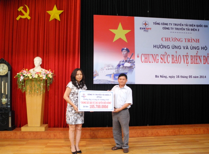 Công ty Truyền tải điện 2 Hưởng ứng chương trình Chung sức bảo vệ chủ quyền biển Đông